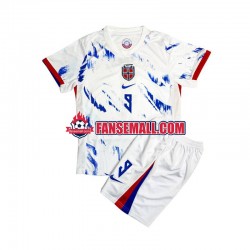 Matchtröjor Norge Erling Haaland 9 2024 Kortärmad till Barn (2:a ställ)