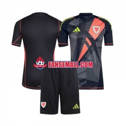 Svart Matchtröjor Wales Målvaktströja 2024 Kortärmad till Barn (1:a ställ) Svart Matchtröjor Wales Målvaktströja 2024 Kortärmad till Barn (1:a ställ)