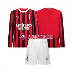 Matchtröjor AC Milan 2024-2025 Långärmad till Barn (1:a ställ)