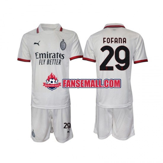 Matchtröjor AC Milan Fofana 29 2024-2025 Kortärmad till Barn (2:a ställ)