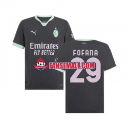 Matchtröjor AC Milan Fofana 29 2024-2025 Kortärmad till Herr (3:e ställ)