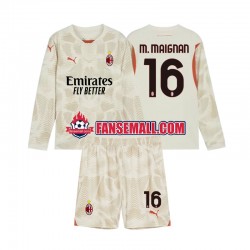 Matchtröjor AC Milan Målvaktströja Mike Maignan 16 2024-2025 Långärmad till Barn (3:e ställ)
