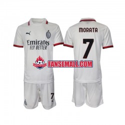 Matchtröjor AC Milan Morata 7 2024-2025 Kortärmad till Barn (2:a ställ)