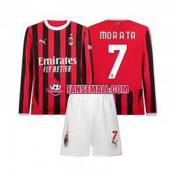 Matchtröjor AC Milan Morata 7 2024-2025 Långärmad till Barn (1:a ställ)