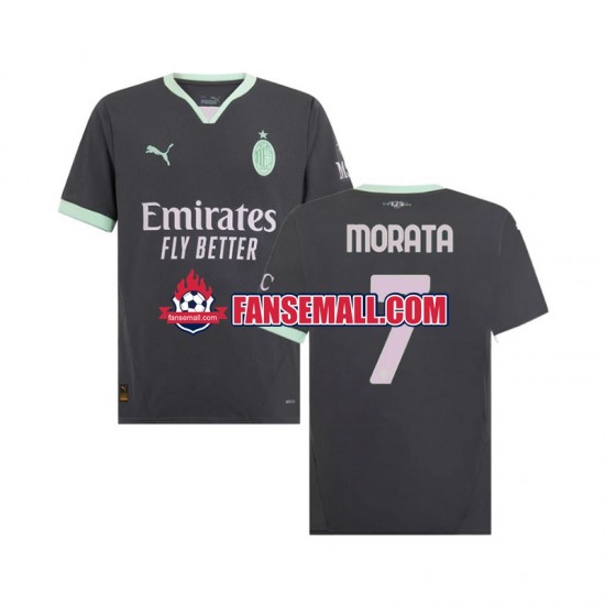 Matchtröjor AC Milan Morata 7 2024-2025 Kortärmad till Herr (3:e ställ)