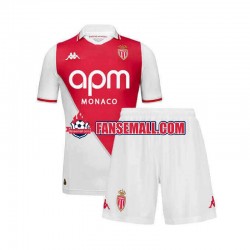 Matchtröjor AS Monaco 2024-2025 Kortärmad till Barn (1:a ställ)