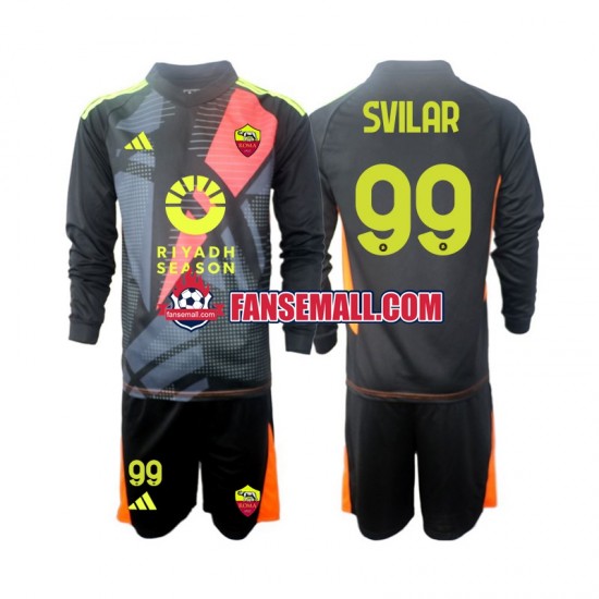 Matchtröjor AS Roma Målvaktströja Mile Svilar 99 2024-2025 Långärmad till Barn (1:a ställ)
