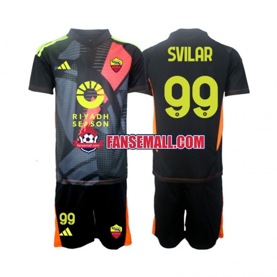Matchtröjor AS Roma Målvaktströja Mile Svilar 99 2024-2025 Kortärmad till Barn (1:a ställ)