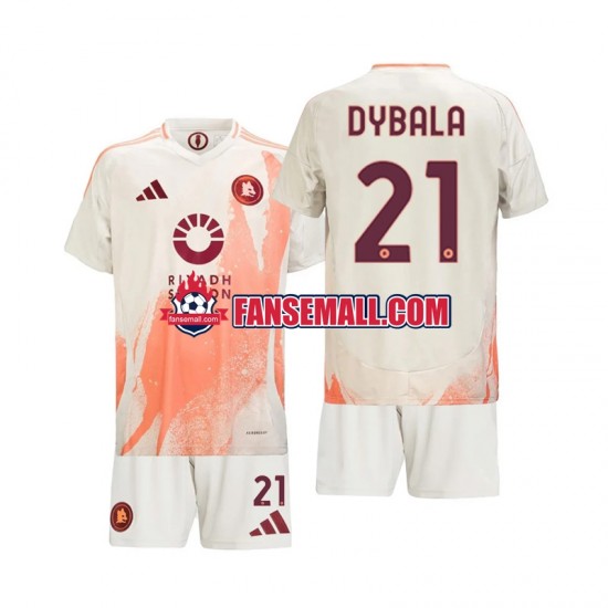 Matchtröjor AS Roma Paulo Dybala 21 2024-2025 Kortärmad till Barn (2:a ställ)