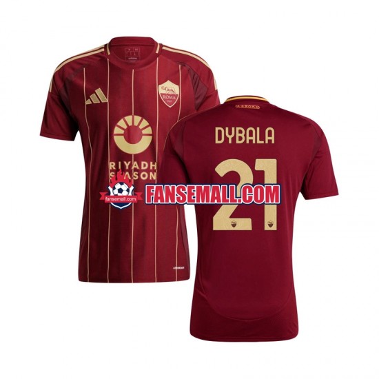 Matchtröjor AS Roma Paulo Dybala 21 2024-2025 Kortärmad till Herr (1:a ställ)