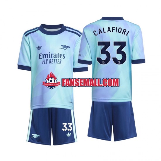 Matchtröjor Arsenal Calafiori 33 2024-2025 Kortärmad till Barn (3:e ställ)