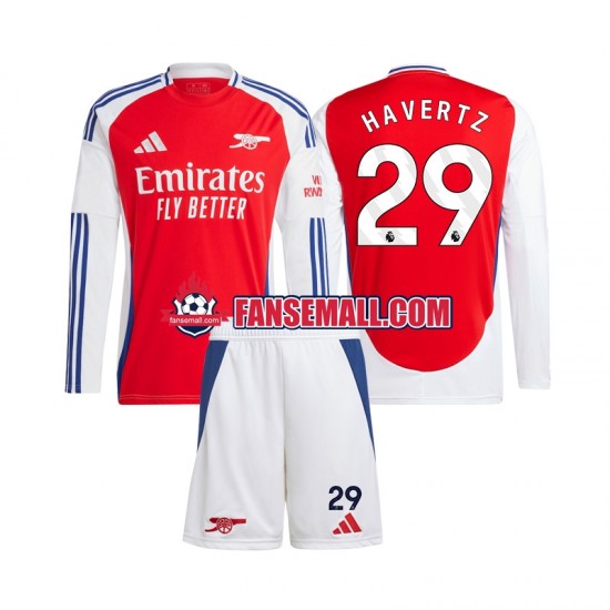 Matchtröjor Arsenal Kai Havertz 29 2024-2025 Långärmad till Barn (1:a ställ)
