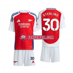 Matchtröjor Arsenal Sterling 30 2024-2025 Kortärmad till Barn (1:a ställ)