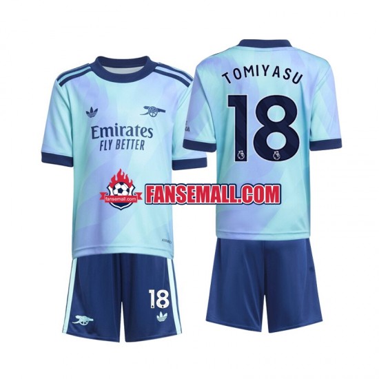 Matchtröjor Arsenal Takehiro Tomiyasu 18 2024-2025 Kortärmad till Barn (3:e ställ)
