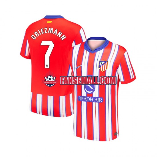 Matchtröjor Atlético Madrid Antoine Griezmann 7 2024-2025 Kortärmad till Herr (1:a ställ)