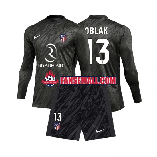 Matchtröjor Atlético Madrid Målvaktströja Jan Oblak 13 2024-2025 Långärmad till Barn (1:a ställ)