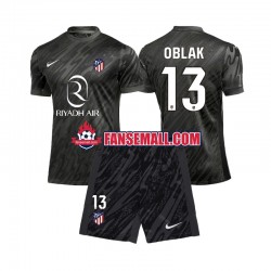Matchtröjor Atlético Madrid Målvaktströja Jan Oblak 13 2024-2025 Kortärmad till Barn (1:a ställ)