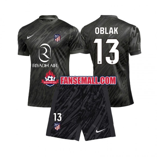 Matchtröjor Atlético Madrid Målvaktströja Jan Oblak 13 2024-2025 Kortärmad till Barn (1:a ställ)