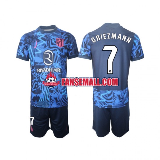 Matchtröjor Atlético Madrid Griezmann 7 2024-2025 Kortärmad till Barn (3:e ställ)