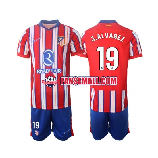 Matchtröjor Atlético Madrid J.Alvarez 19 2024-2025 Kortärmad till Barn (1:a ställ)