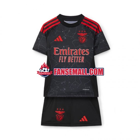 Matchtröjor Benfica 2024-2025 Kortärmad till Barn (2:a ställ)