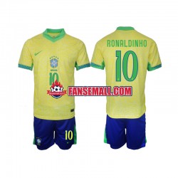 Matchtröjor Brasilien Ronaldinho 10 2024 Kortärmad till Barn (1:a ställ) Matchtröjor Brasilien Ronaldinho 10 2024 Kortärmad till Barn (1:a ställ)