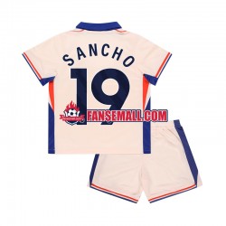 Matchtröjor Chelsea Jadon Sancho 19 2024-2025 Kortärmad till Barn (2:a ställ)