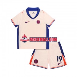 Matchtröjor Chelsea Jadon Sancho 19 2024-2025 Kortärmad till Barn (2:a ställ)