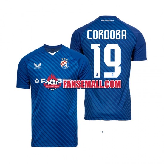 Matchtröjor Dinamo Zagreb Juan Cordoba 19 2024-2025 Kortärmad till Herr (1:a ställ)