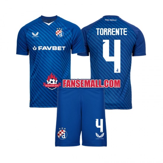 Matchtröjor Dinamo Zagreb Torrente 4 2024-2025 Kortärmad till Barn (1:a ställ)