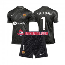 Matchtröjor FC Barcelona Målvaktströja Ter Stegen 1 2024-2025 Kortärmad till Barn (3:e ställ)
