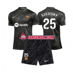 Matchtröjor FC Barcelona Målvaktströja Wojciech Szczesny 25 2024-2025 Kortärmad till Barn (2:a ställ)