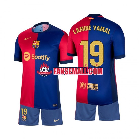 Matchtröjor FC Barcelona Lamine Yamal 19 2024-2025 Kortärmad till Barn (1:a ställ)