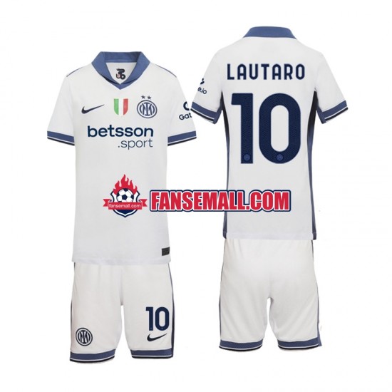 Matchtröjor Inter Milan Lautaro 10 2024-2025 Kortärmad till Barn (2:a ställ)