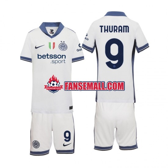 Matchtröjor Inter Milan Marcus Thuram 9 2024-2025 Kortärmad till Barn (2:a ställ)