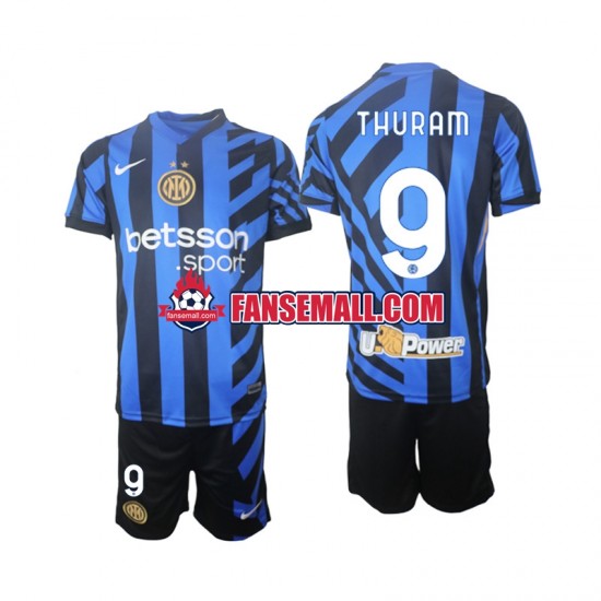 Matchtröjor Inter Milan Marcus Thuram 9 2024-2025 Kortärmad till Barn (1:a ställ)