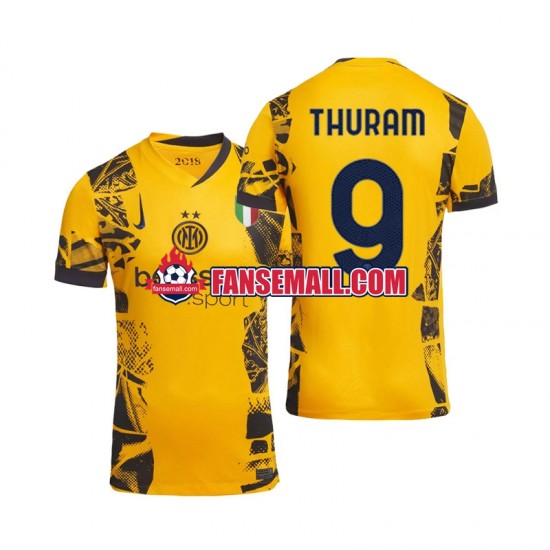 Matchtröjor Inter Milan Marcus Thuram 9 2024-2025 Kortärmad till Herr (3:e ställ)