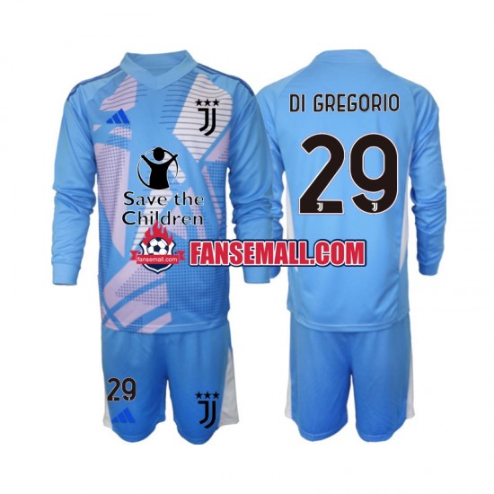 Matchtröjor Juventus Målvaktströja Michele Di Gregorio 29 2024-2025 Långärmad till Barn (4:e ställ)