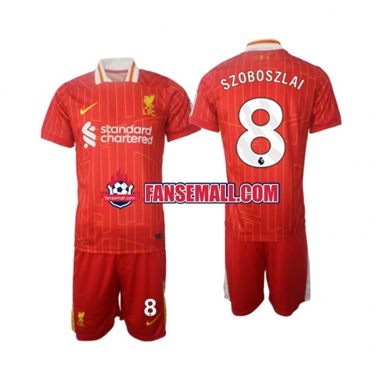 Matchtröjor Liverpool Szoboszlai 8 2024-2025 Kortärmad till Barn (1:a ställ)