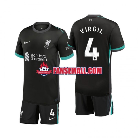 Matchtröjor Liverpool Virgil 4 2024-2025 Kortärmad till Barn (2:a ställ)