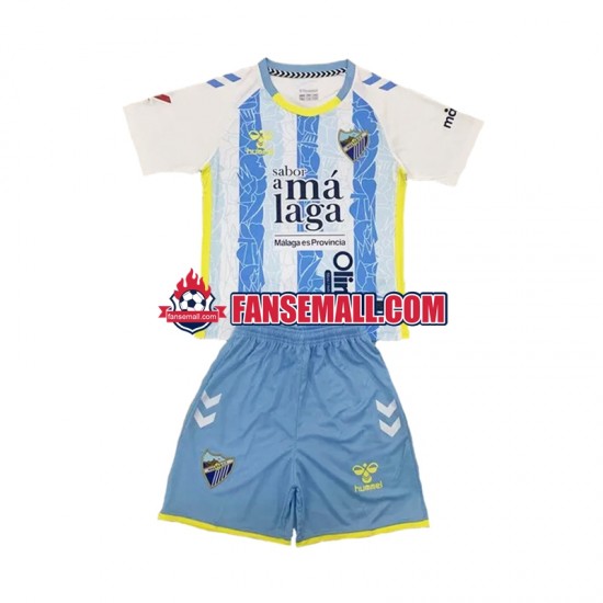 Matchtröjor Málaga CF 2024-2025 Kortärmad till Barn (1:a ställ)