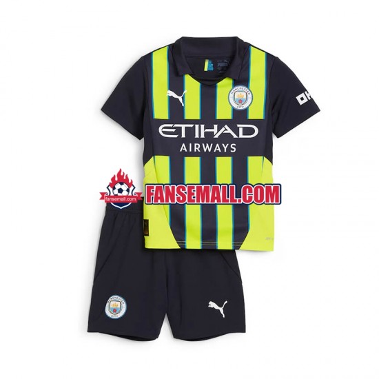 Matchtröjor Manchester City 2024-2025 Kortärmad till Barn (2:a ställ)