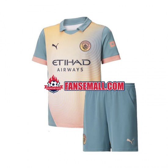 Matchtröjor Manchester City 2024-2025 Kortärmad till Barn (4:e ställ)