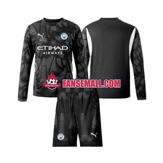 Matchtröjor Manchester City Målvaktströja 2024-2025 Långärmad till Barn (4:e ställ)