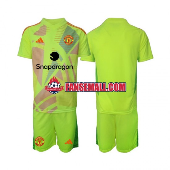 Matchtröjor Manchester United Målvaktströja 2024-2025 Kortärmad till Barn (2:a ställ)