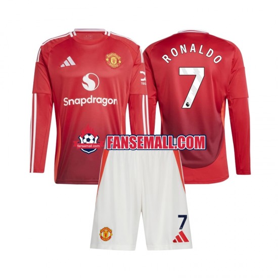 Matchtröjor Manchester United Cristiano Ronaldo 7 2024-2025 Långärmad till Barn (1:a ställ)