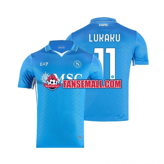 Matchtröjor SSC Napoli Lukaku 11 2024-2025 Kortärmad till Herr (1:a ställ)