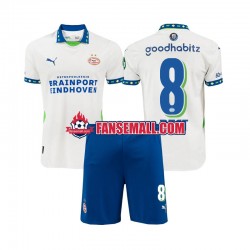 Matchtröjor PSV Eindhoven Sergino Dest 8 2024-2025 Kortärmad till Barn (3:e ställ)