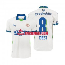 Matchtröjor PSV Eindhoven Sergino Dest 8 2024-2025 Kortärmad till Herr (3:e ställ)