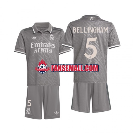 Matchtröjor Real Madrid Bellingham 5 2024-2025 Kortärmad till Barn (3:e ställ)